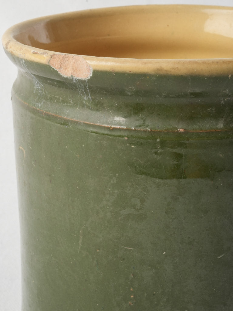 Antique Ceramic Pot W/ Hand-Painted Cherries from Savoy - 6¾"
