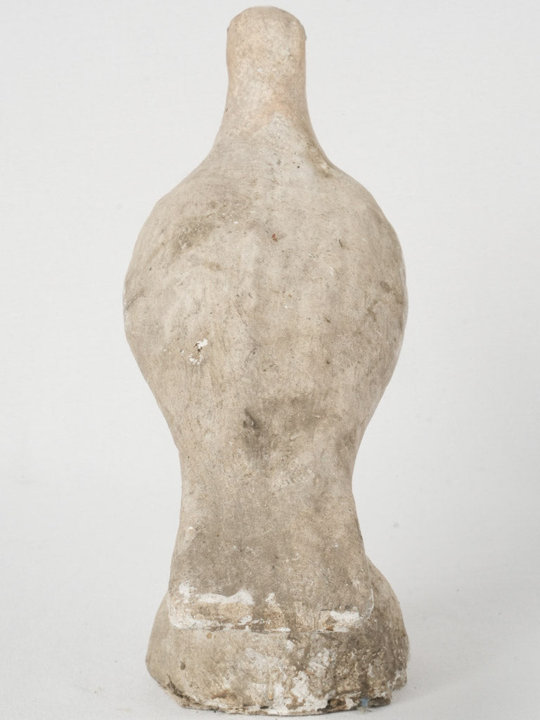 Aged cement dove garden ornament