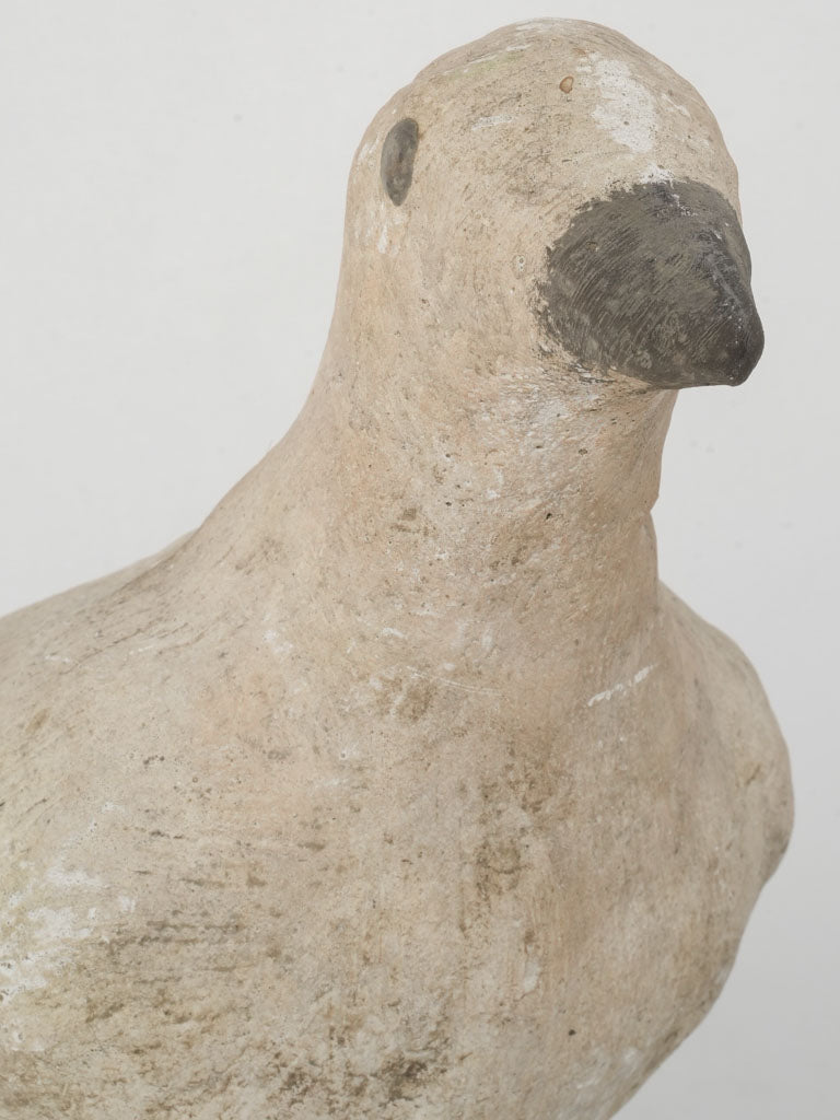 Patina-covered French dove statue