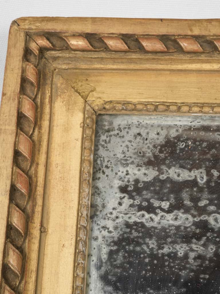 Vintage spiral pattern gilded mirror