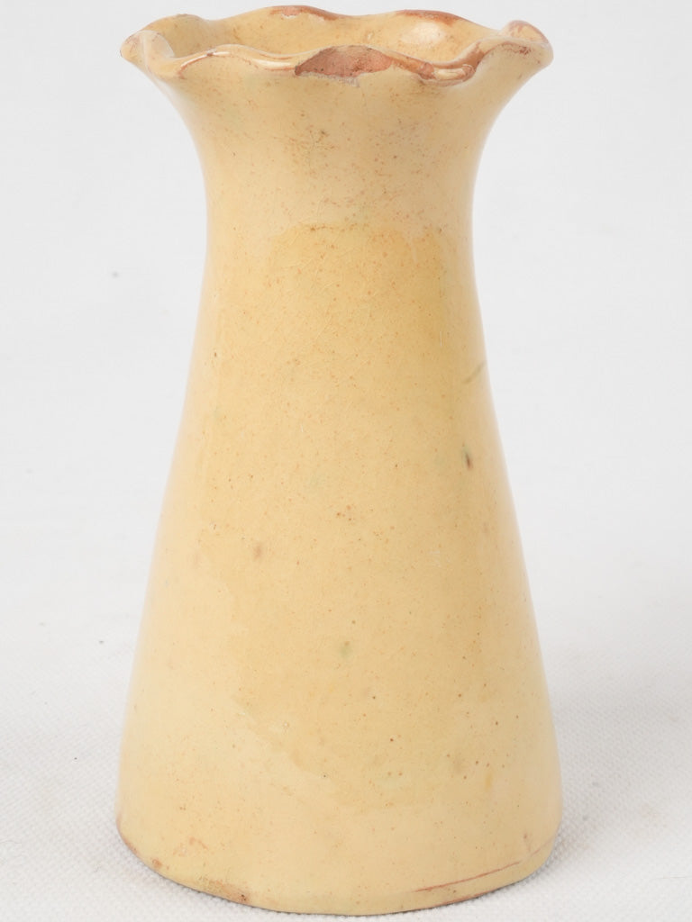 Sun-kissed ruffled French porcelain vase