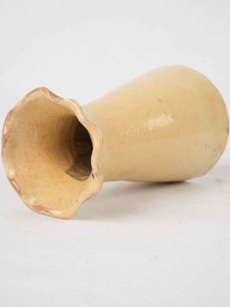 French countryside yellow tabletop vase