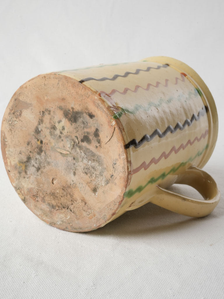Lively zigzag handcrafted decorative pitcher