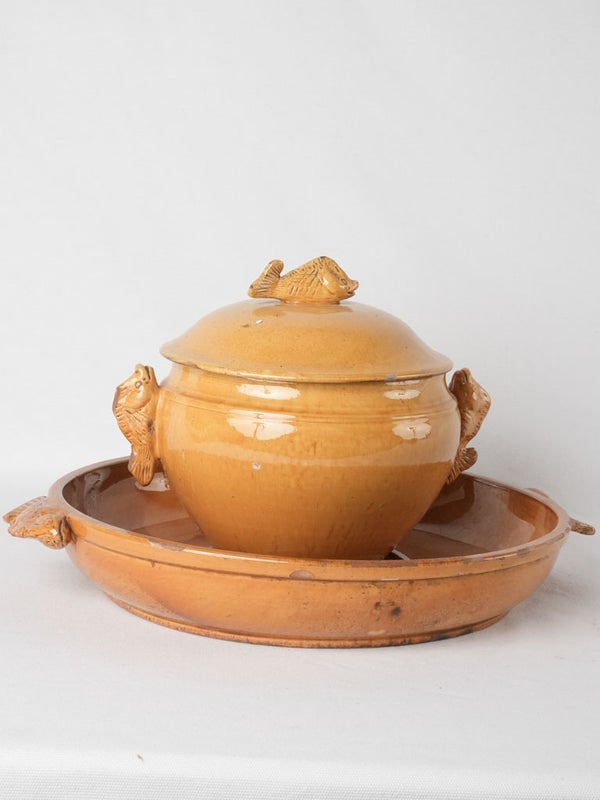 Vintage Vallauris ceramic soup tureen