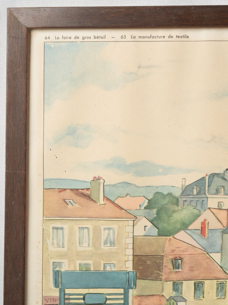 Antique educational market square poster