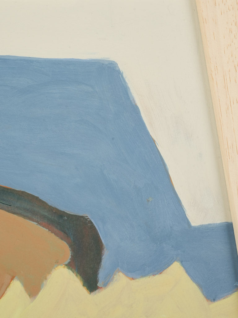 Subtle impactful abstract yellow bouquet artwork