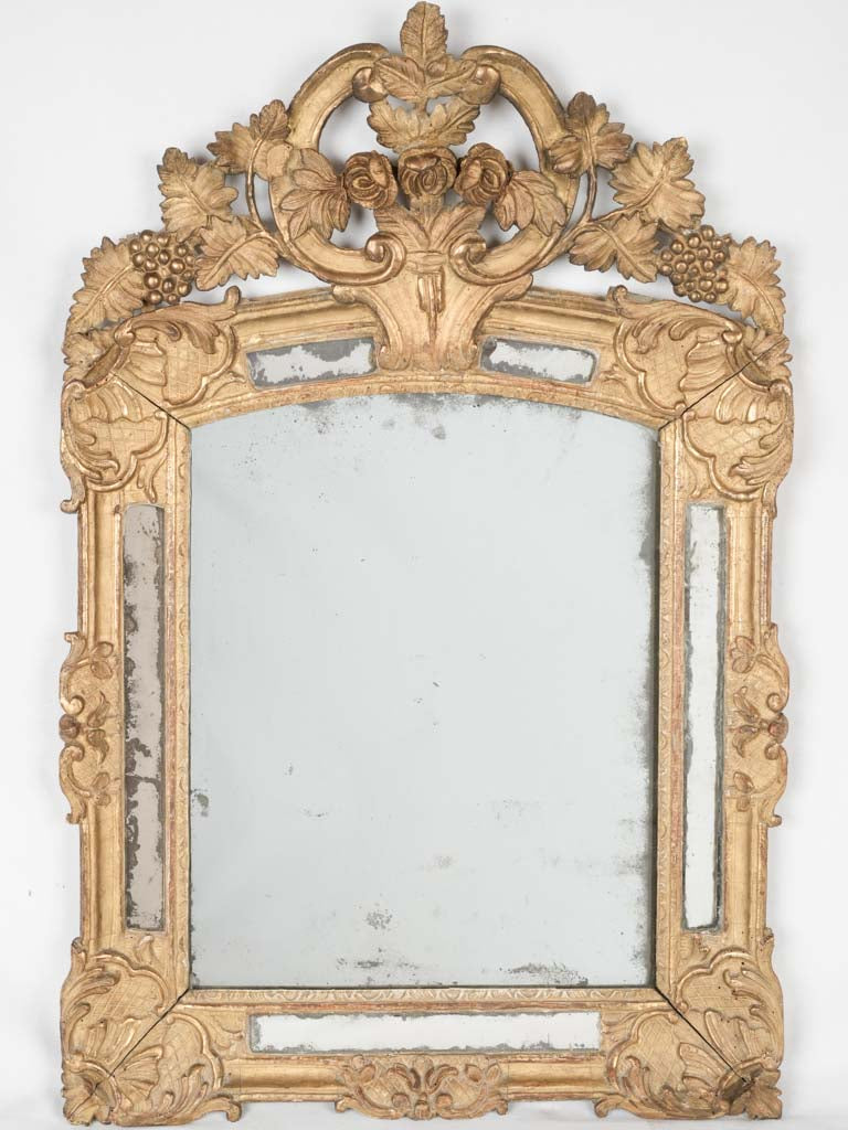 Ornate gilt Louis XIV parclose mirror