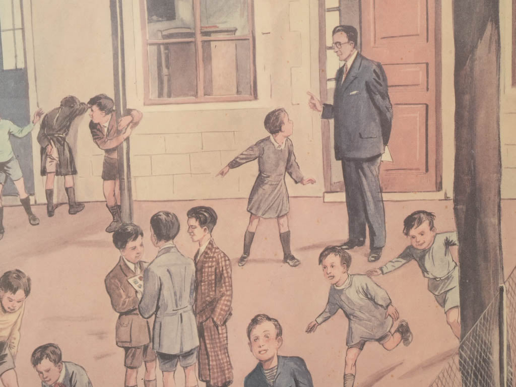Historical conversation piece lithograph