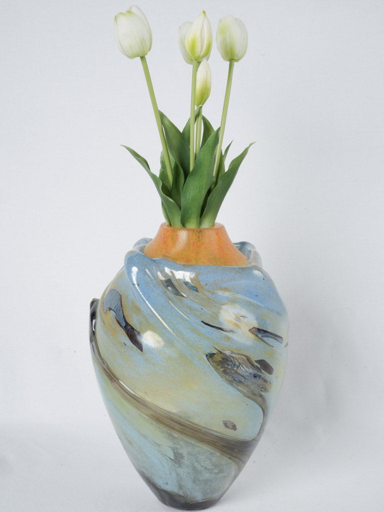 French blown glass collectible vase