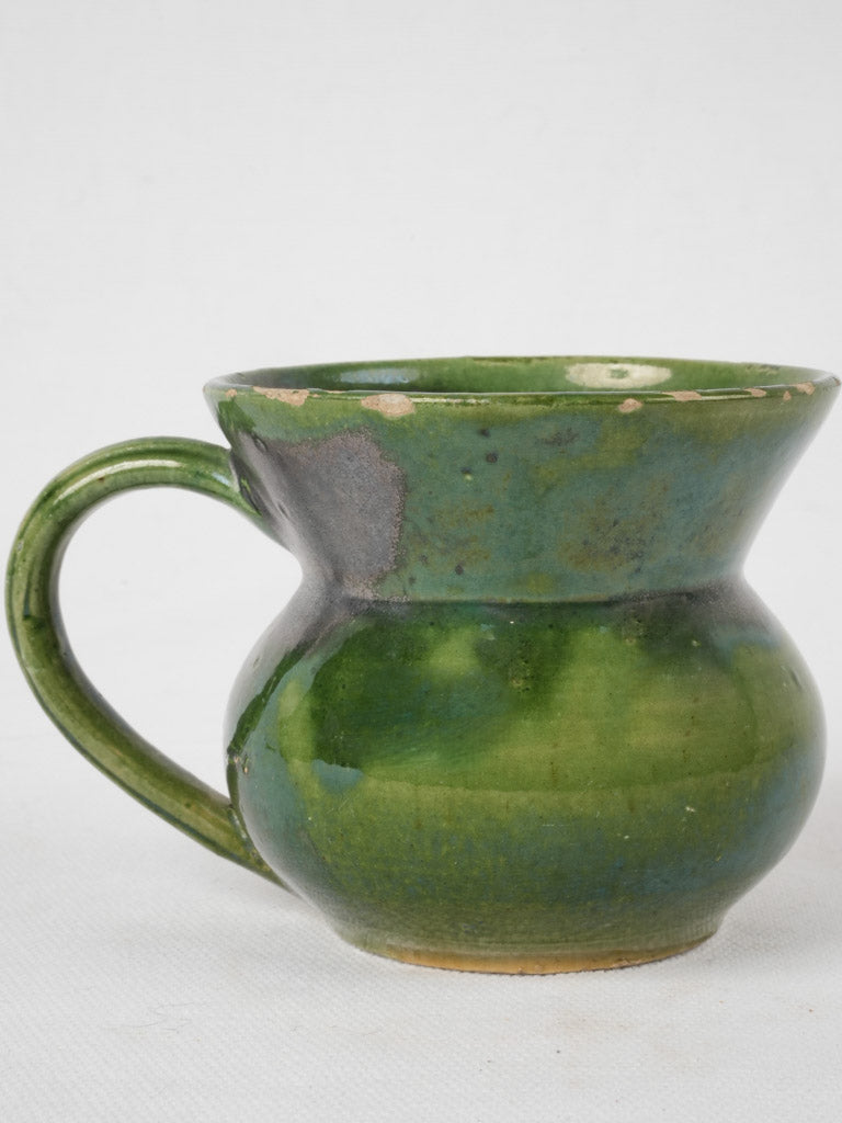 Antique French green spittoon pot