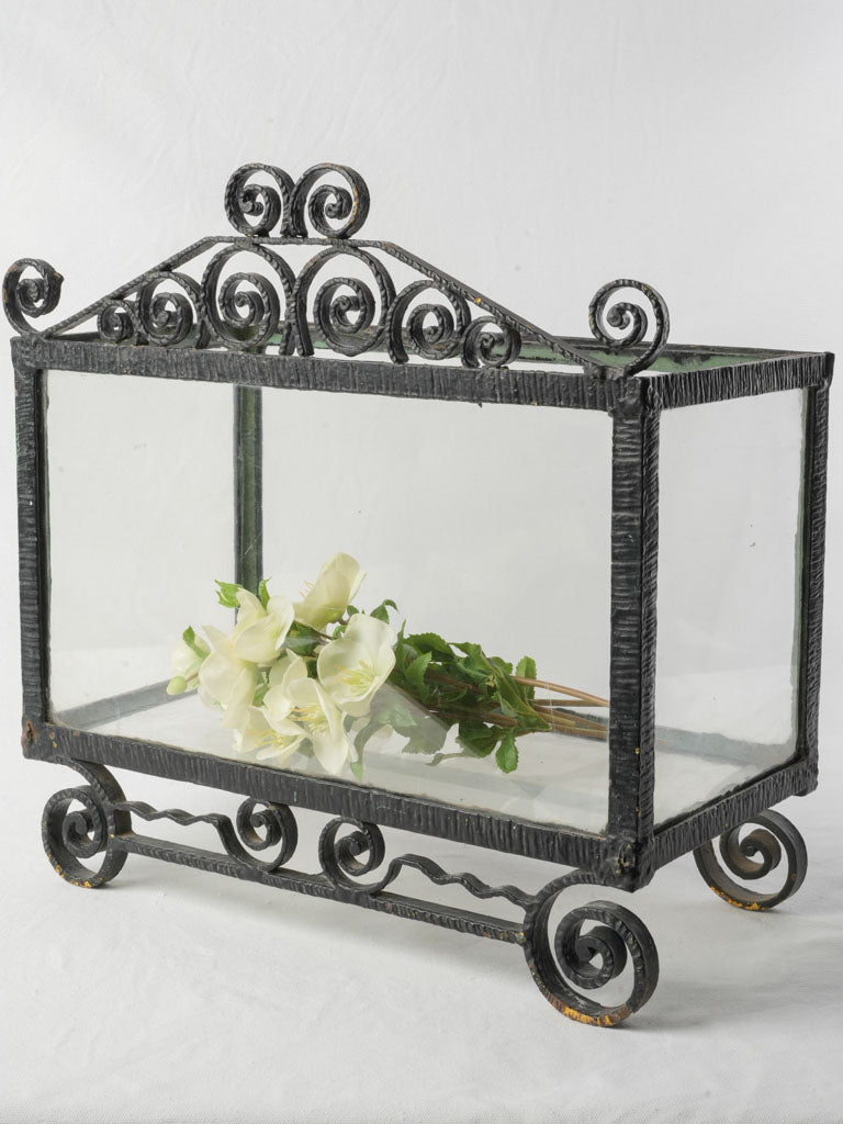 Exquisite hammered wrought iron aquarium