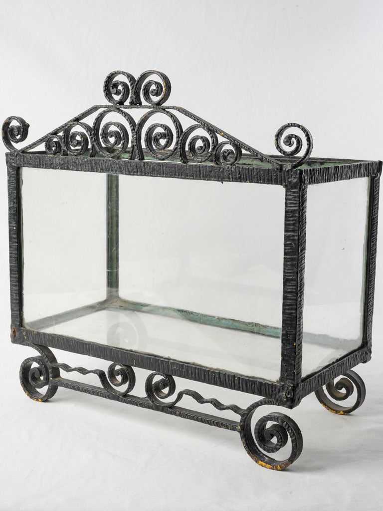 1930s French Art Deco Wrought Iron Aquarium - 20" x 19¾"