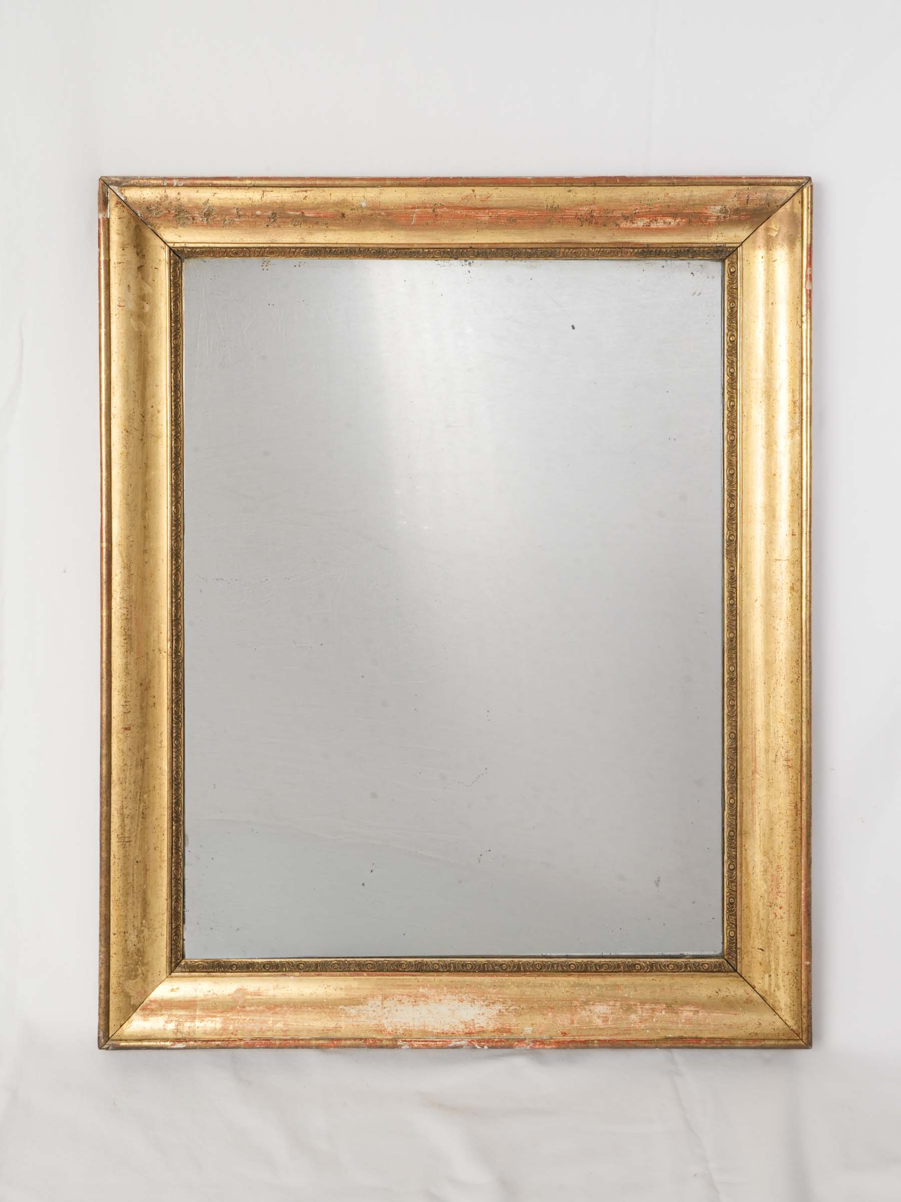 19th Century French Gilded Bistro Mirror 39¾" x 32¾"