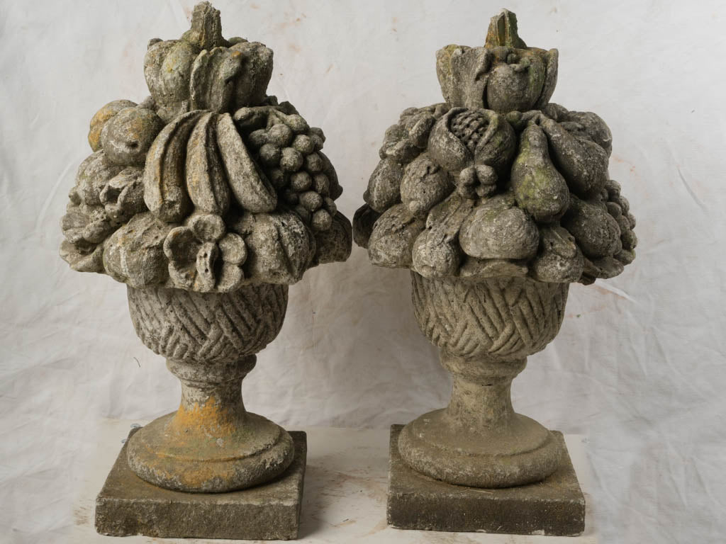 Detailed bountiful fruit sculptures