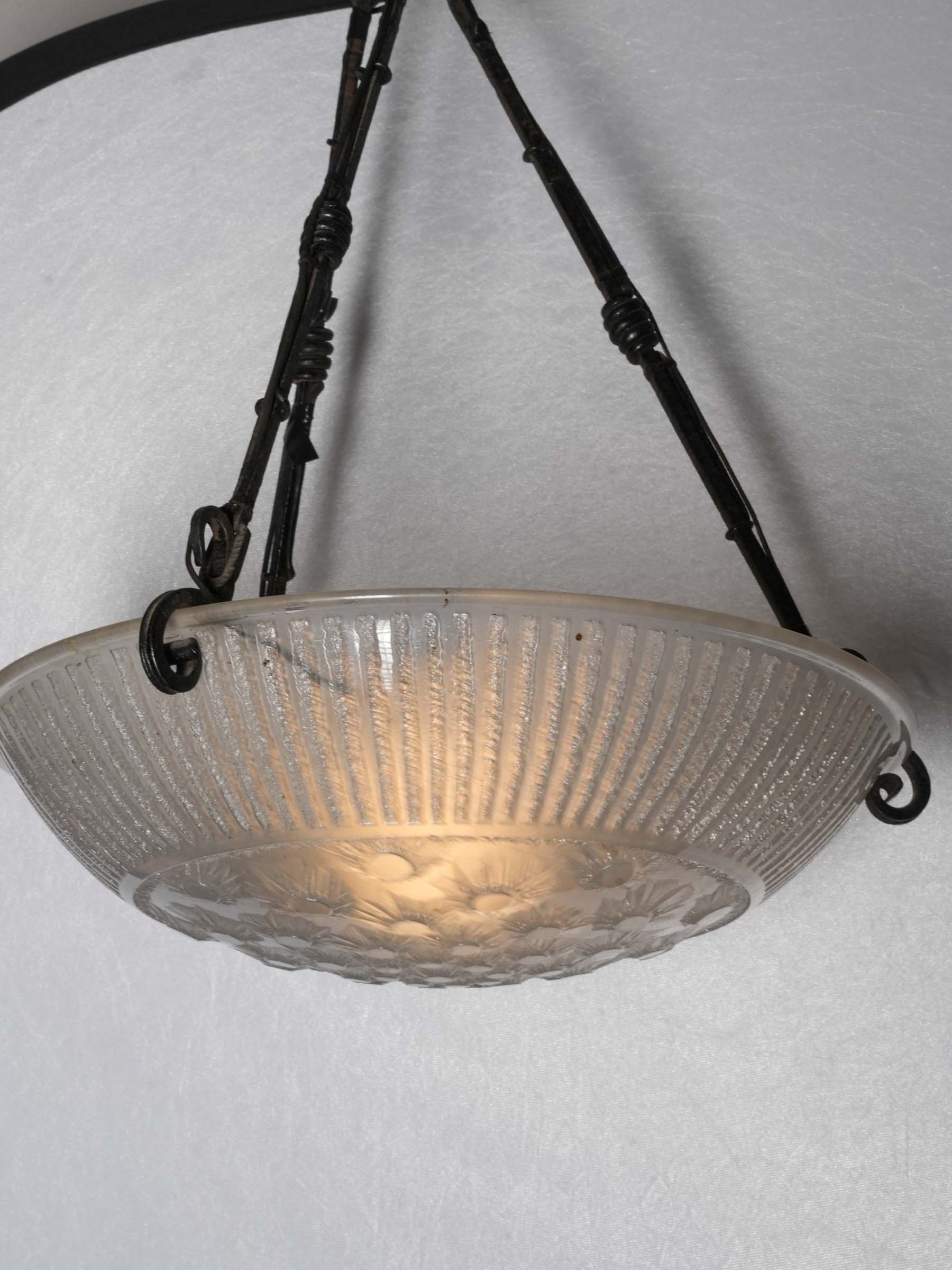 Art Deco Pendant Light by Daum, France