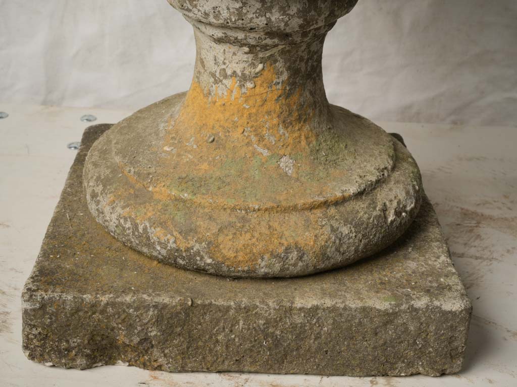 Substantial patina stone features