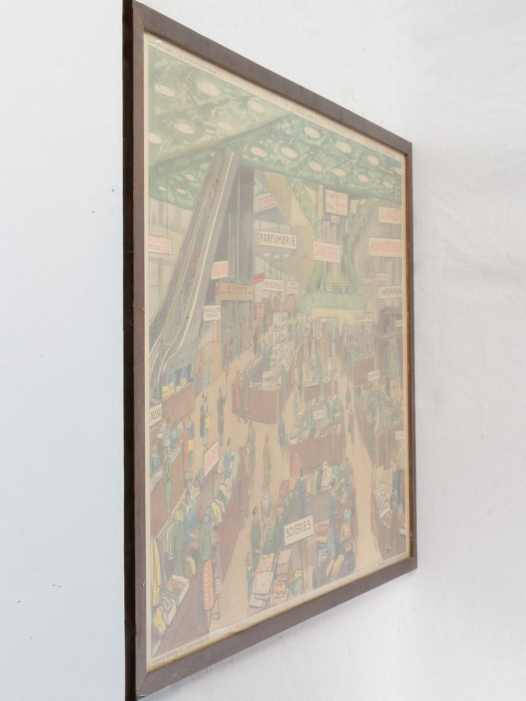 Mid-century French wall chart