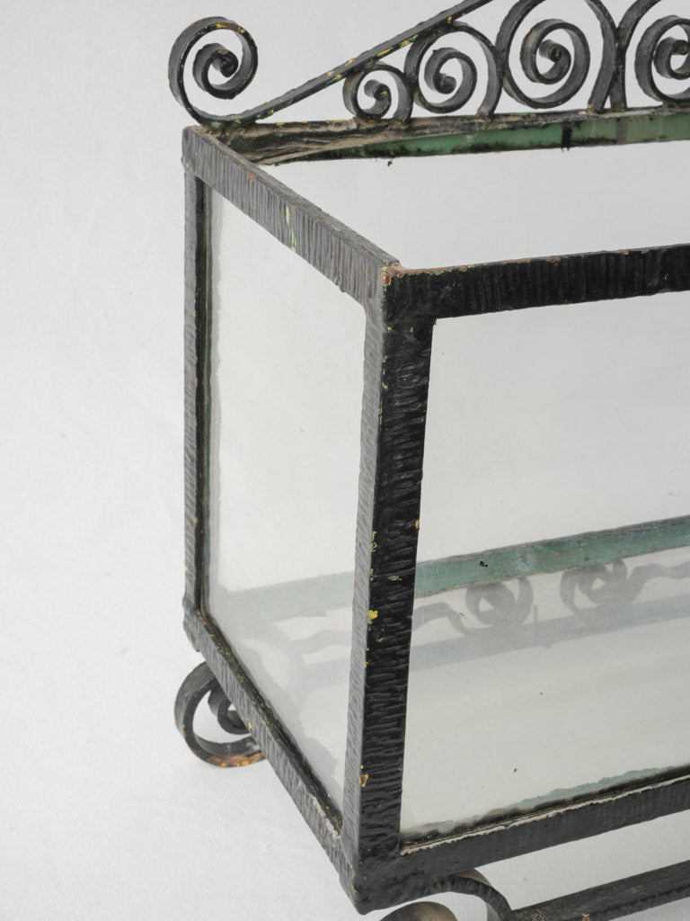 1930s French Art Deco Wrought Iron Aquarium - 20" x 19¾"