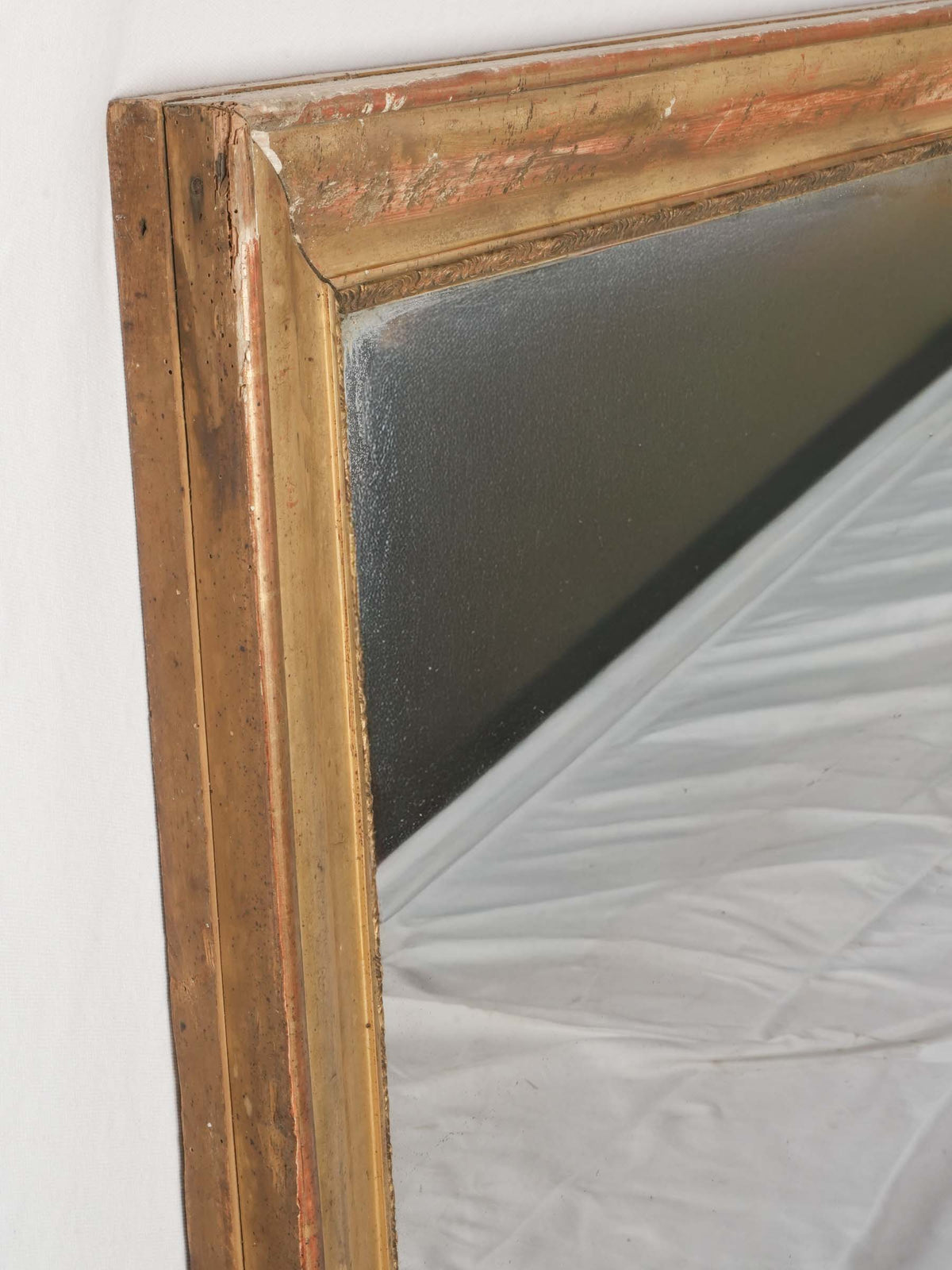 19th Century French Gilded Bistro Mirror 39¾" x 32¾"