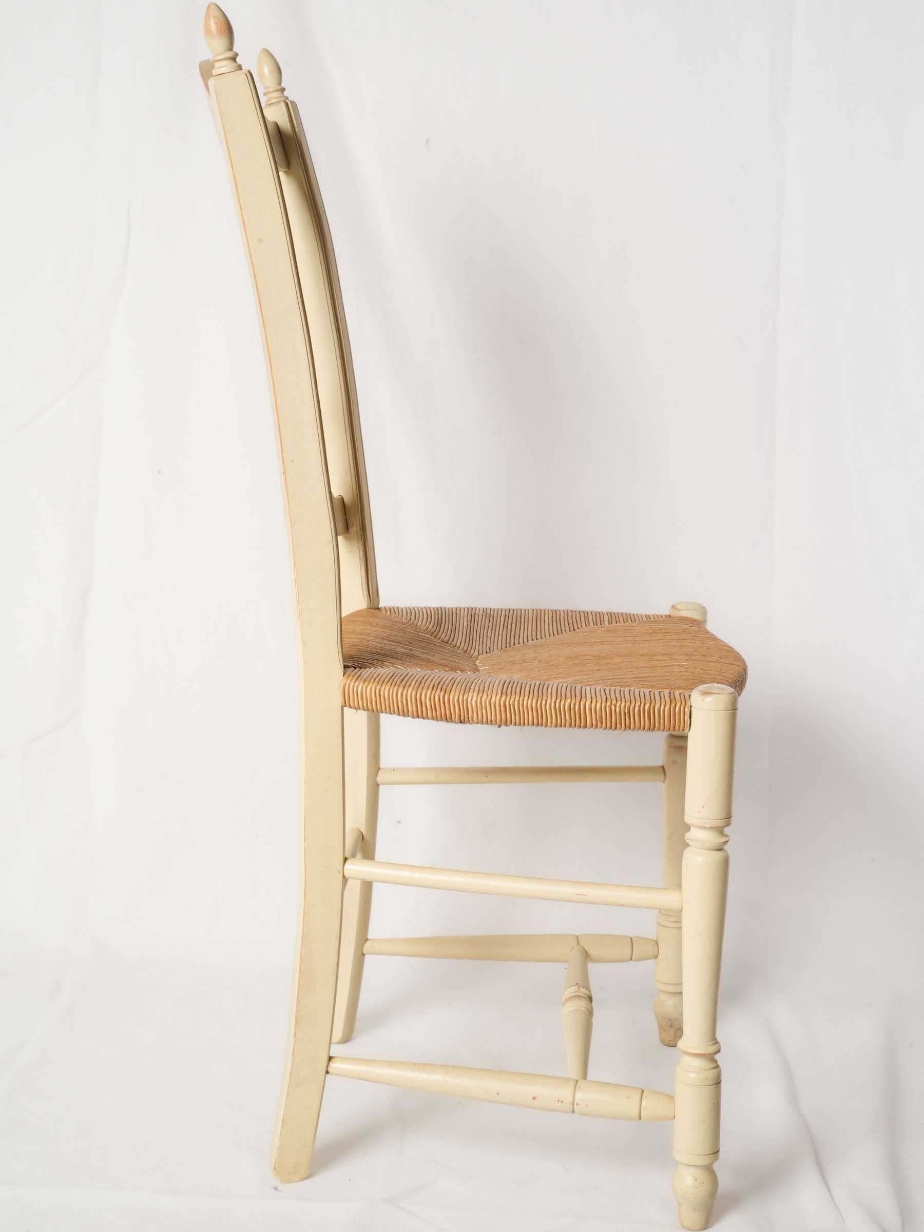 Set of 14 Provençal Painted Dining Chairs With Wheat Sheaf Backs, 1980s