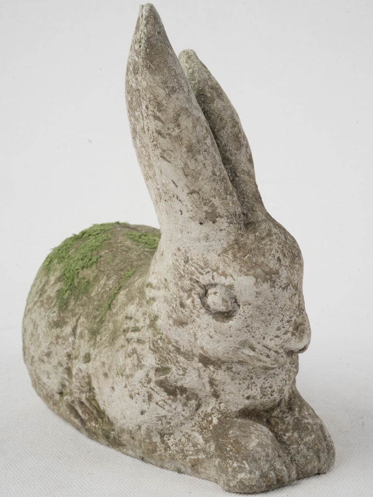 Vintage weathered cement bunny decoration