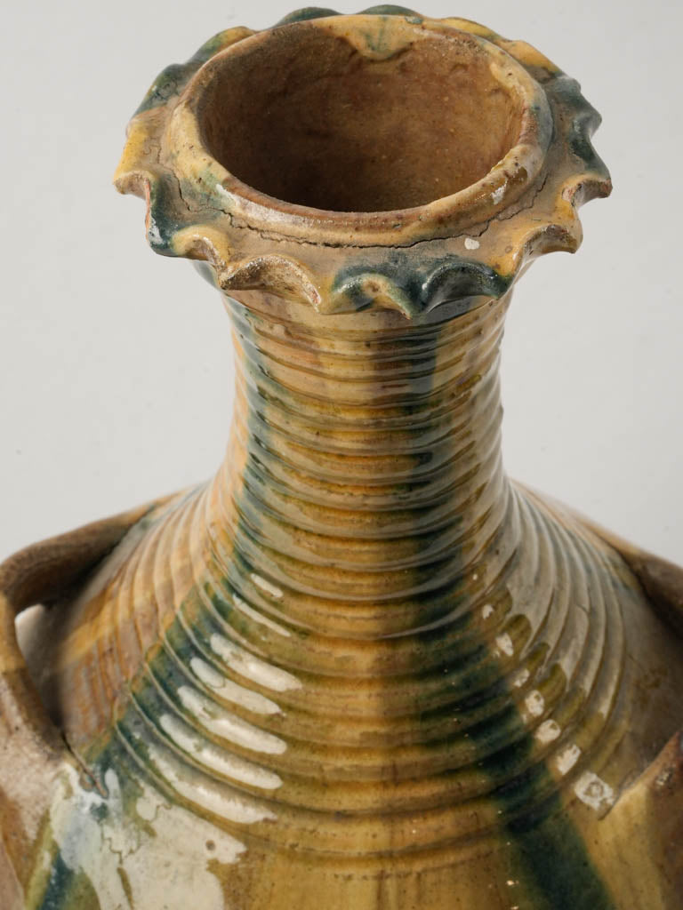 1960s brown and blue vessel