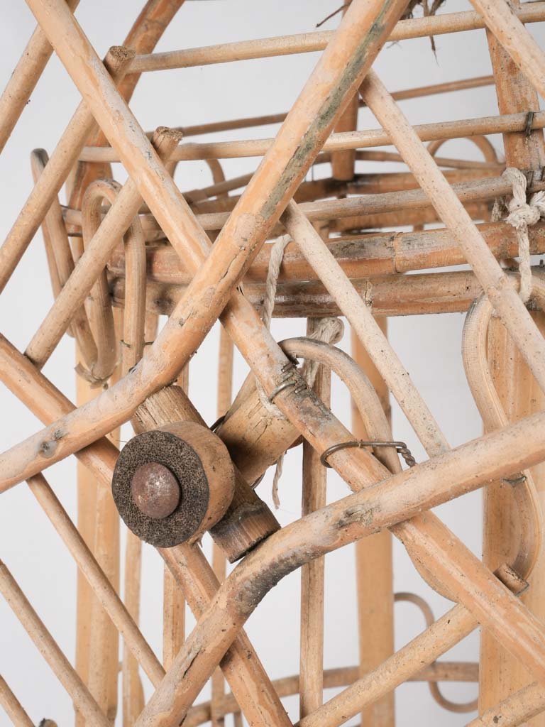 Vintage wicker windmill decoration 24¾"