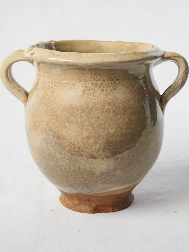 Vintage glazed terracotta confit pot