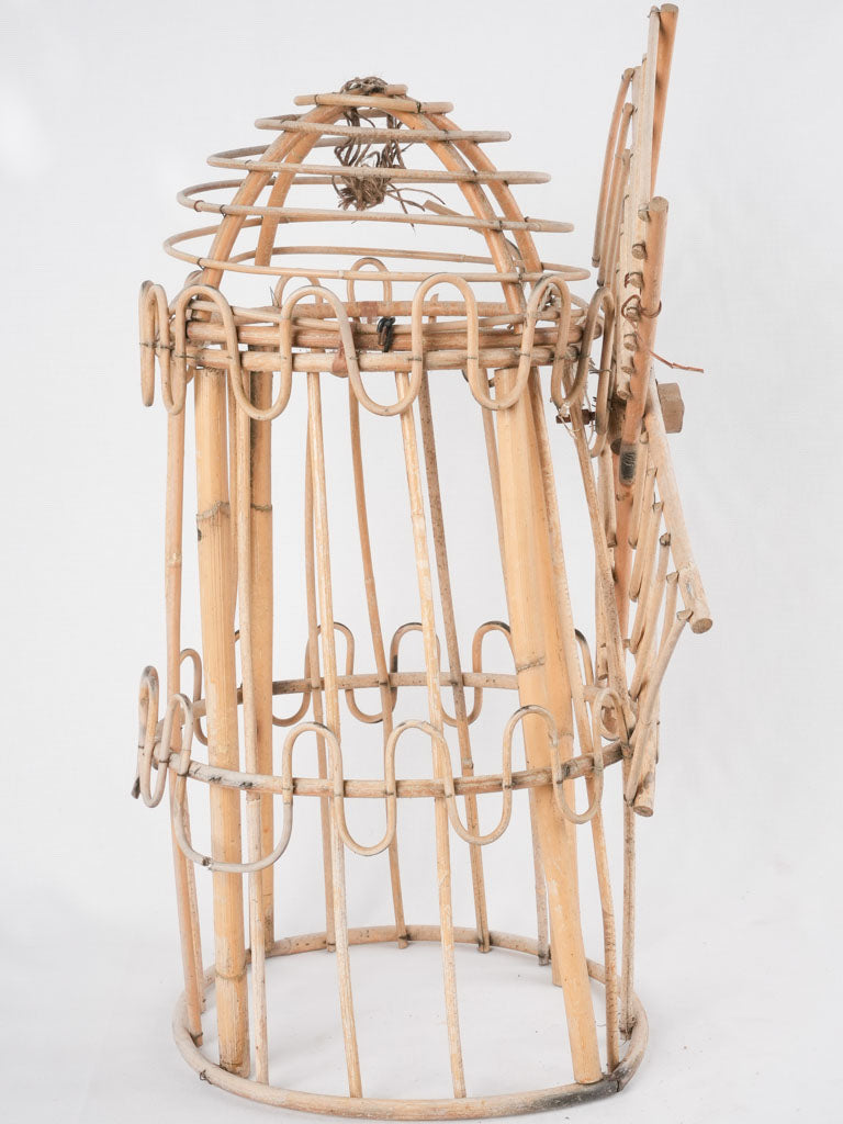 Vintage wicker windmill decoration 24¾"