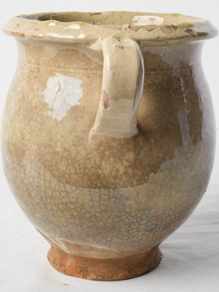 Vintage crazed surface confit pot