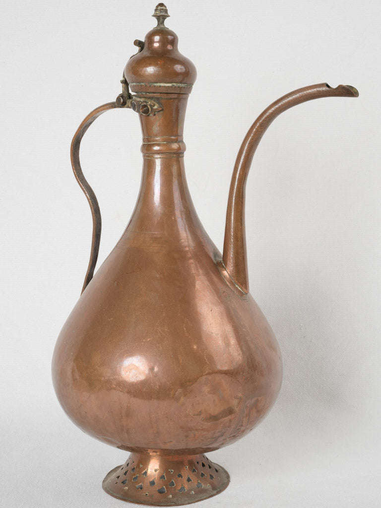 Antique, elegant, copper oil pourer