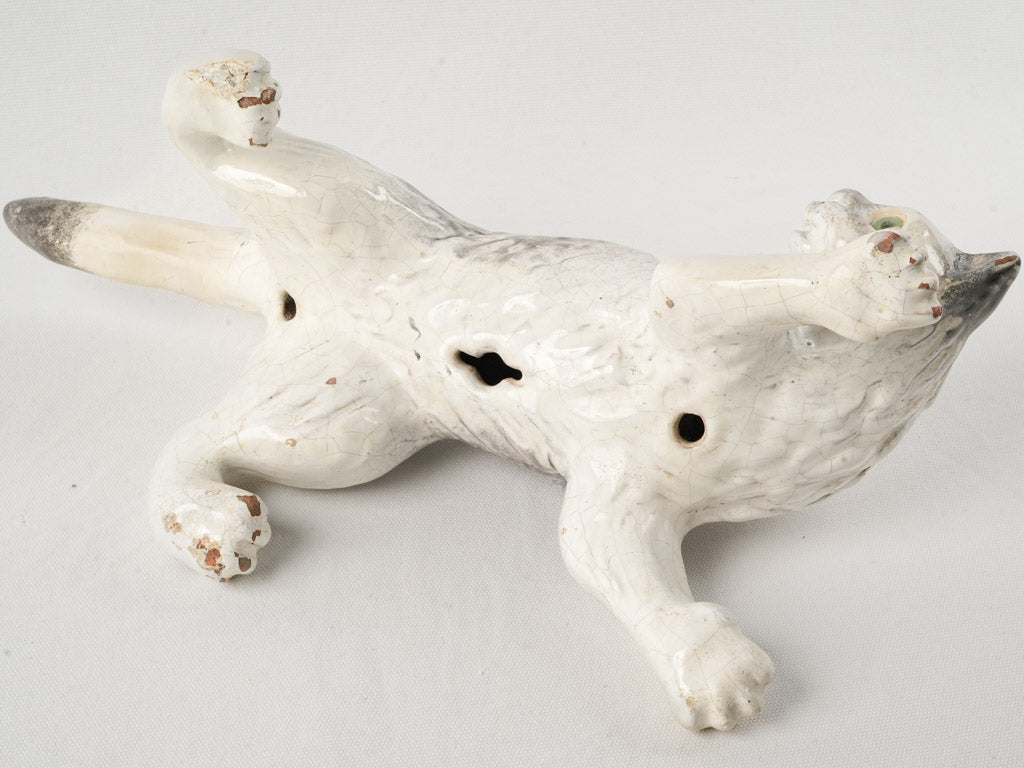 Intricate vintage cat ornament