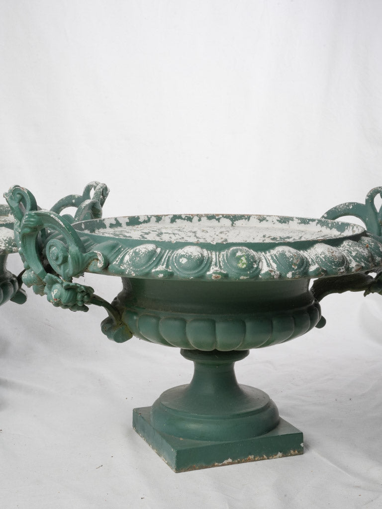 Pair of Late 19th Century French Cast-Iron Chambord Style Planters - 17" x 28"