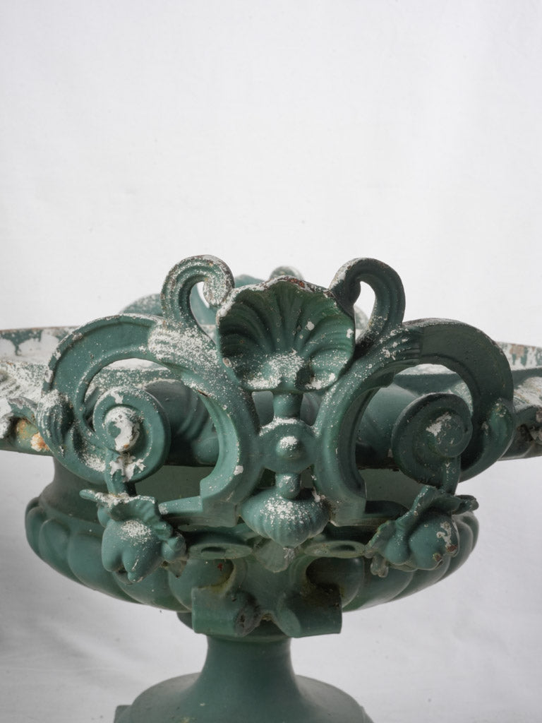 Pair of Late 19th Century French Cast-Iron Chambord Style Planters - 17" x 28"