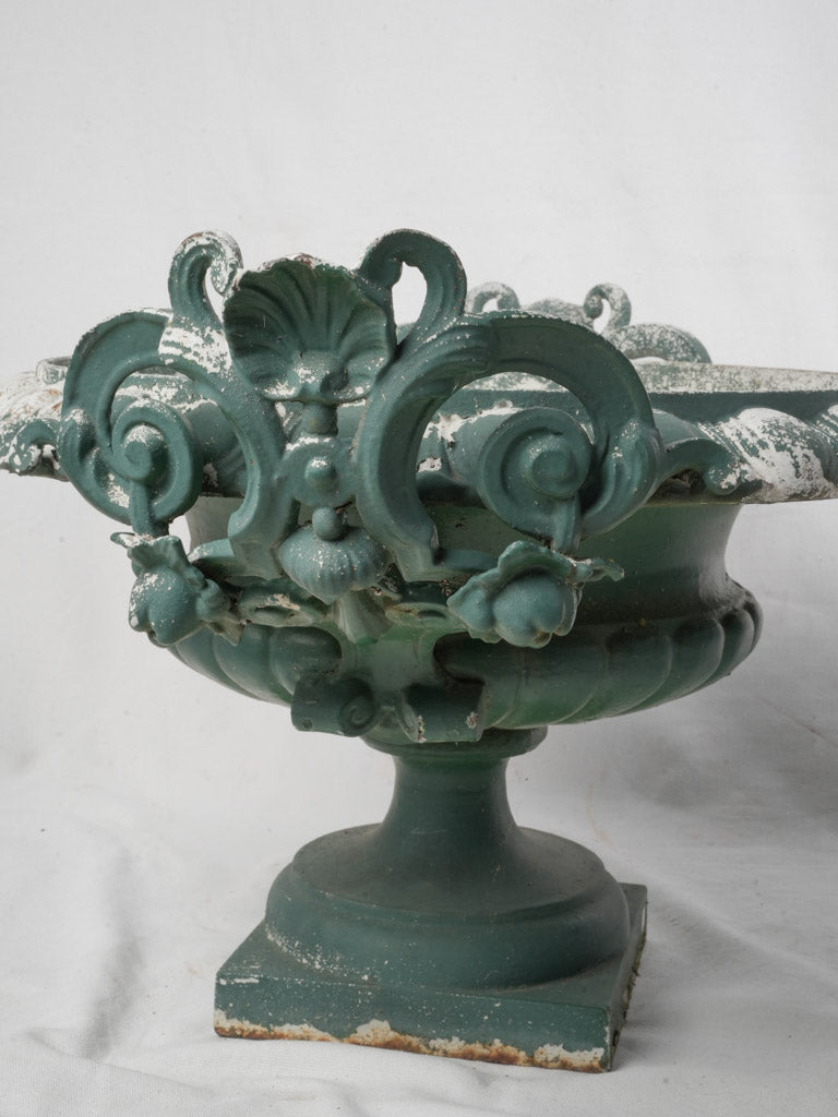 Pair of Late 19th Century French Cast-Iron Chambord Style Planters - 17" x 28"