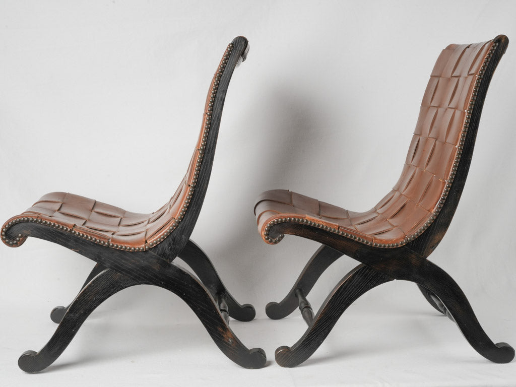 Neoclassical Leather Chairs with Timeless Sophistication