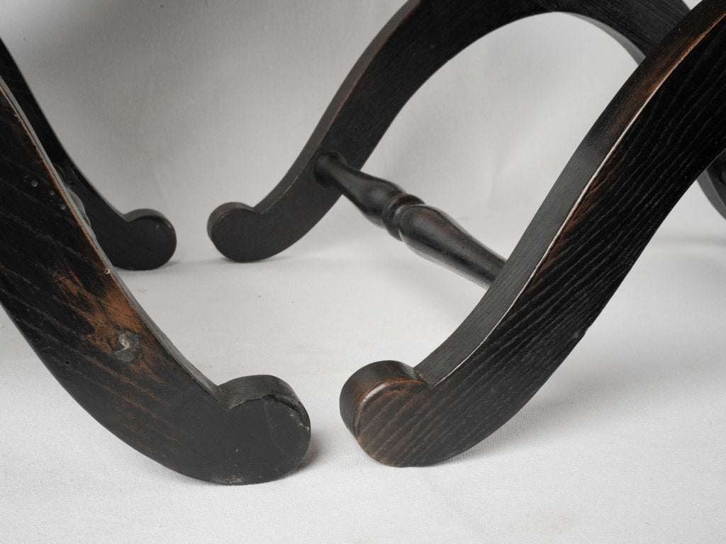 Vintage Neoclassical Leather Chairs