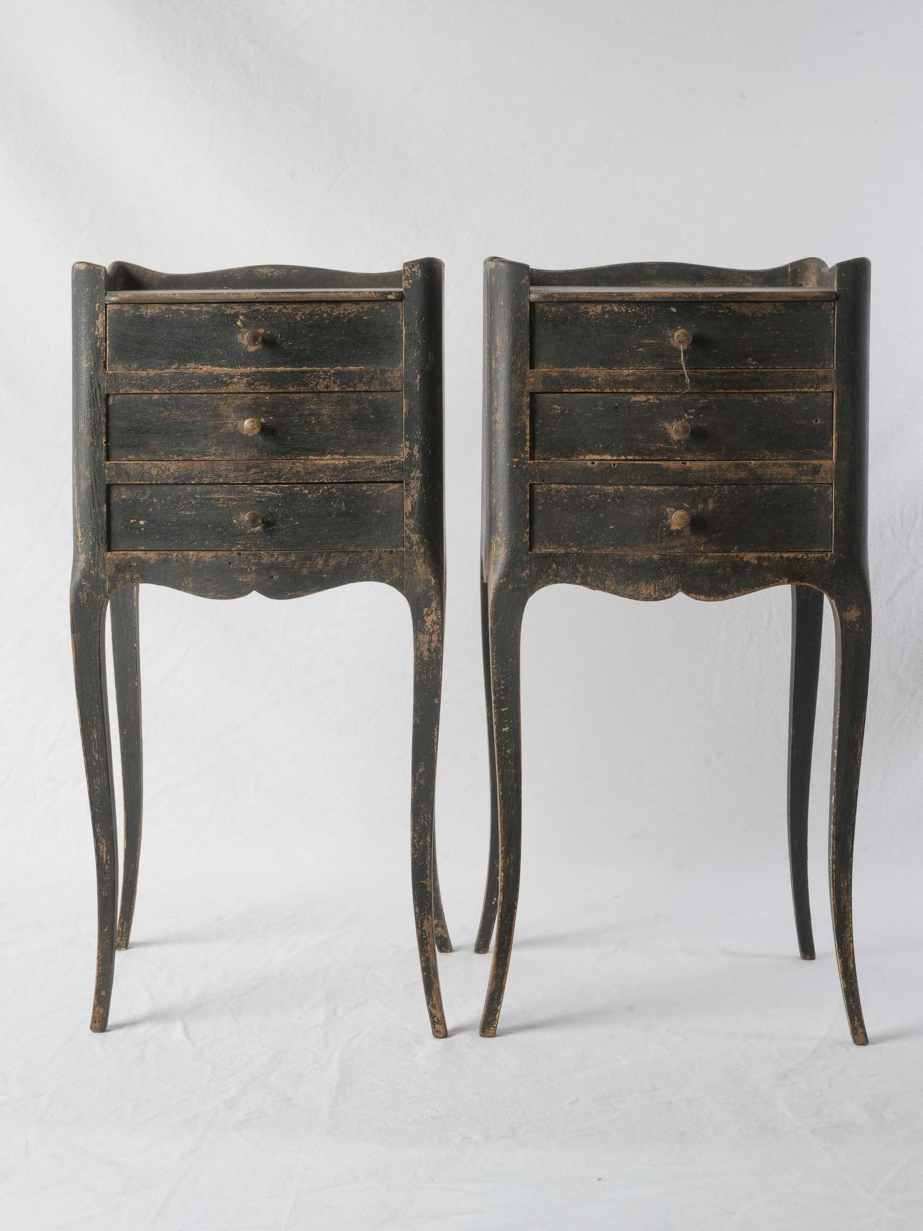 Vintage cabriole legs side tables