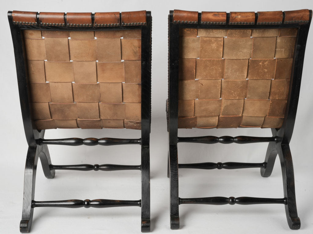 Pierre Lottier's Neoclassical Leather Slipper Chairs