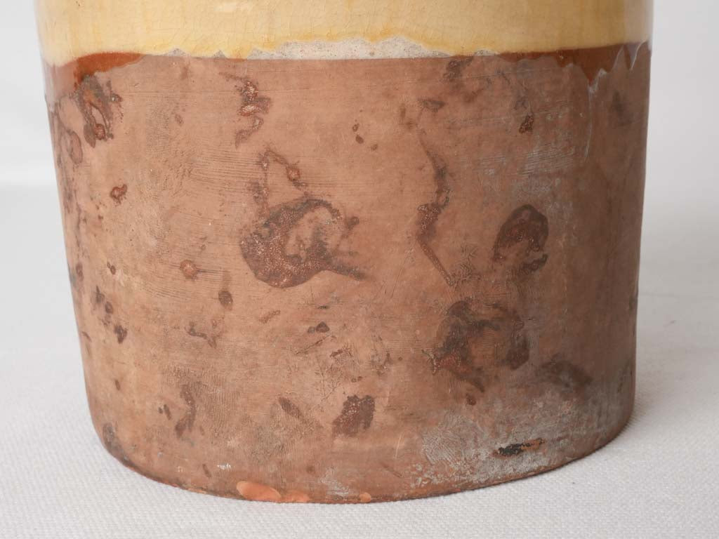 Collection of 4 preserving pots w/ yellow glaze 7½"