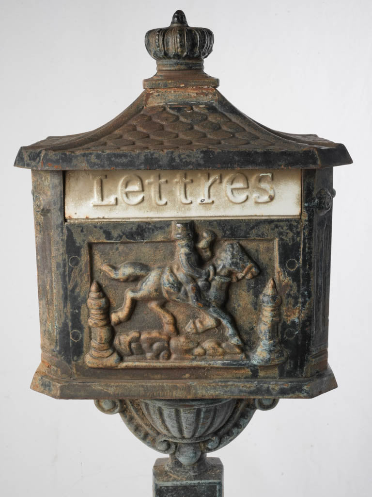 Intricate bas relief courier letterbox