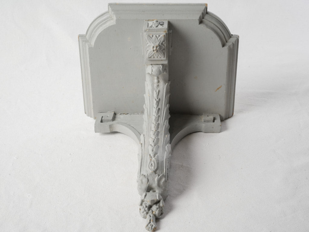 Serene gray French console shelf