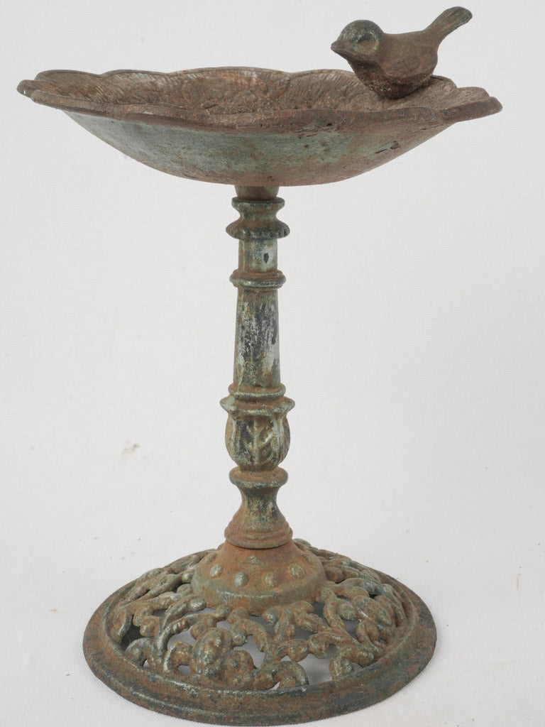 Charming vintage cast iron bird bath