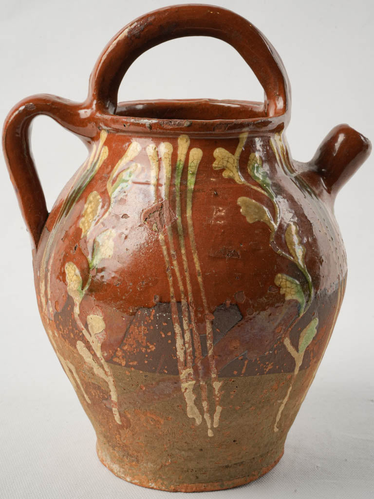 Antique French terracotta pitcher