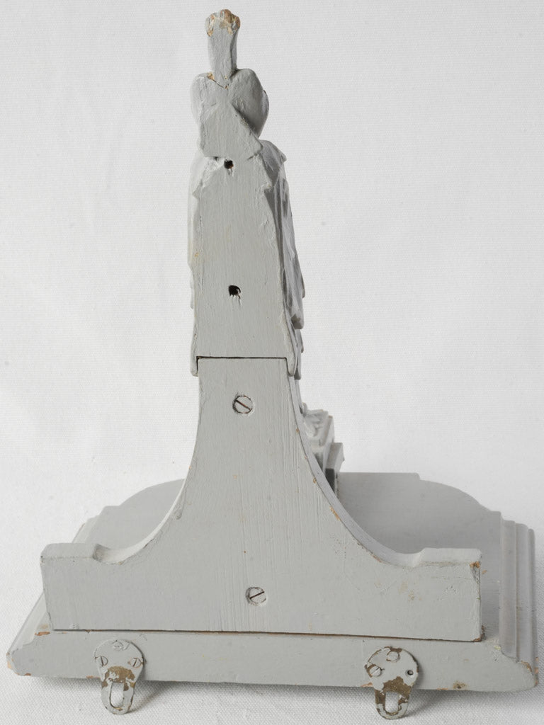 Sophisticated gray accent shelf console