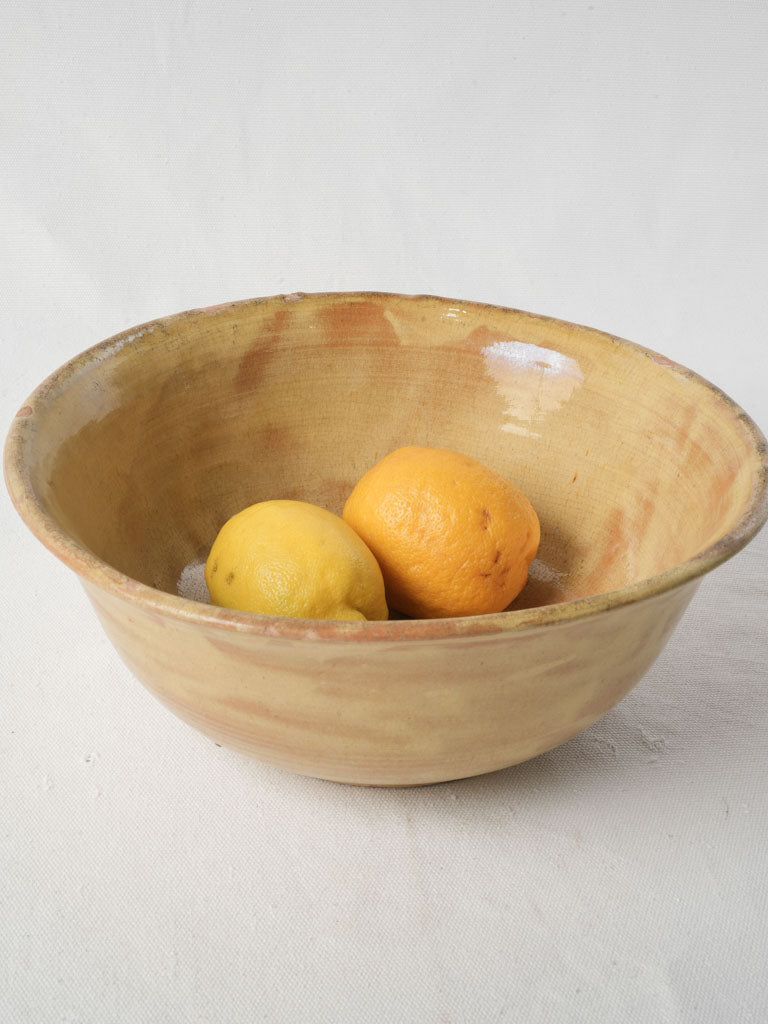 Rustic mid-century terracotta fruit bowl