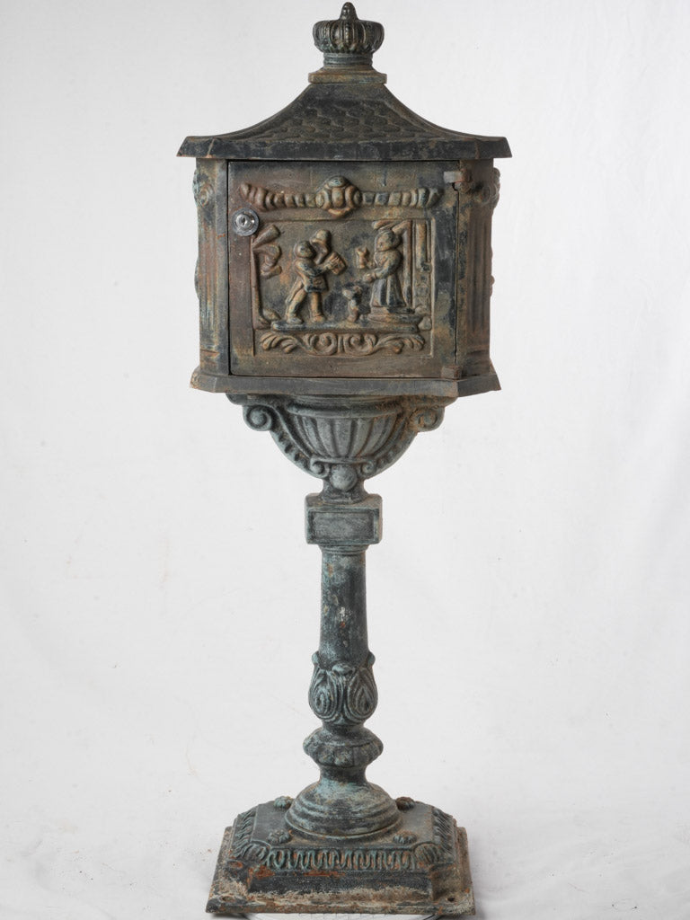 Ornate bell-shaped roof letterbox