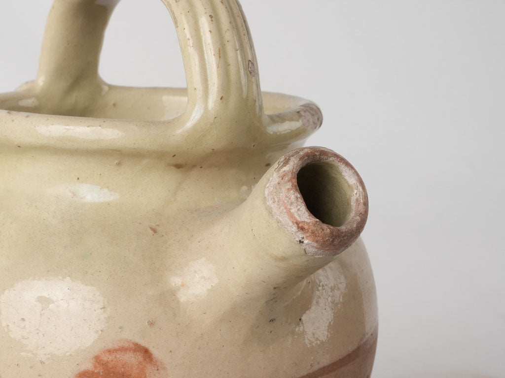 Collection of 3 ceramics w/ pale yellow glaze