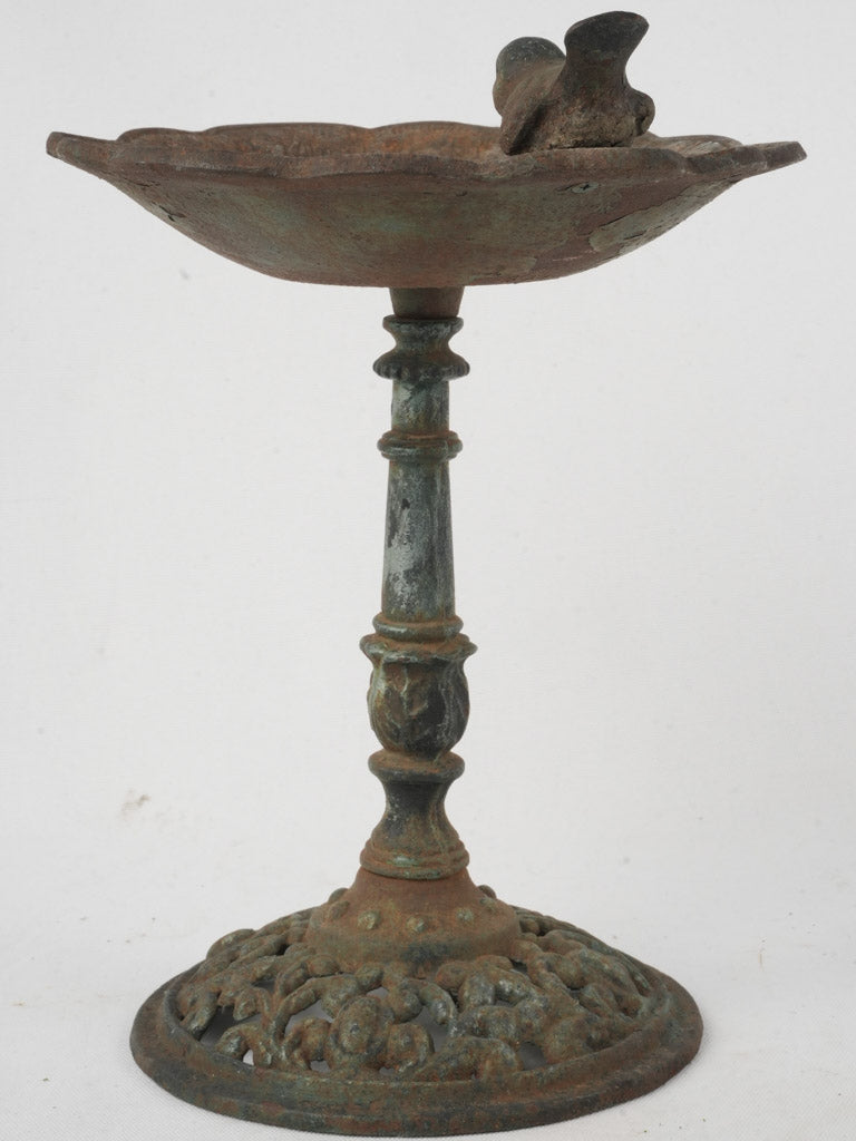 Petite artistic detailed bird bath