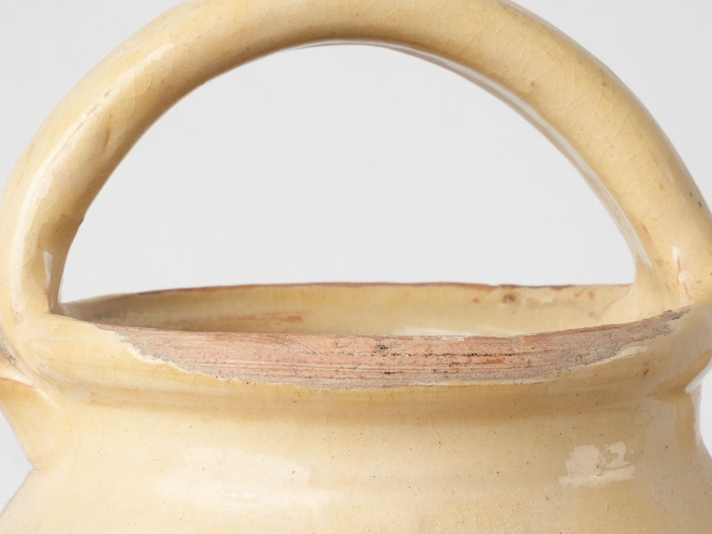 Collection of 3 ceramics w/ pale yellow glaze